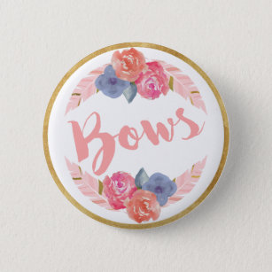 Bows or Arrows Vote the Gender Reveal Party - Boho 6 Cm Round Badge