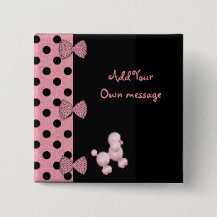 Bows & Poodles Button
