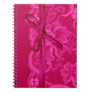 Bows Ribbon & Lace Planner fuschia Notebook