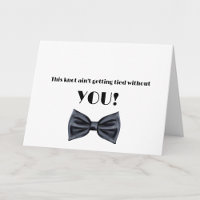 Bowtie Groomsman Proposal Card