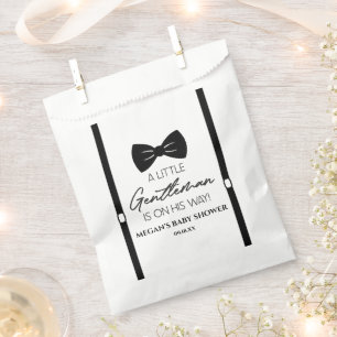 Bowtie Suspenders A Little Gentleman Baby Shower Favour Bag
