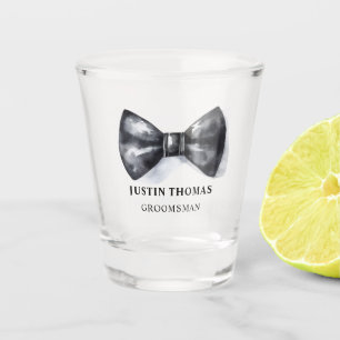 Bowtie Wedding Party Groomsman Gift Shot Glass