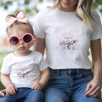 Bowtiiful One 1st Birthday Pink Bow Girls