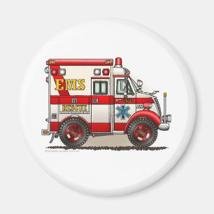 Box Ambulance EMS EMT Emergency Magnet