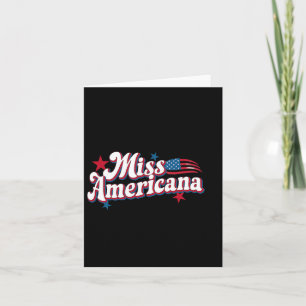 Box America 4th Of July Miss Americana Retro Card