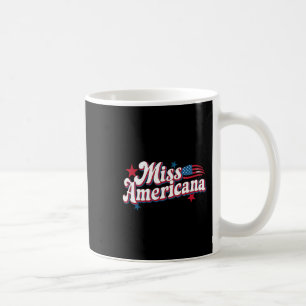 Box America 4th Of July Miss Americana Retro Coffee Mug