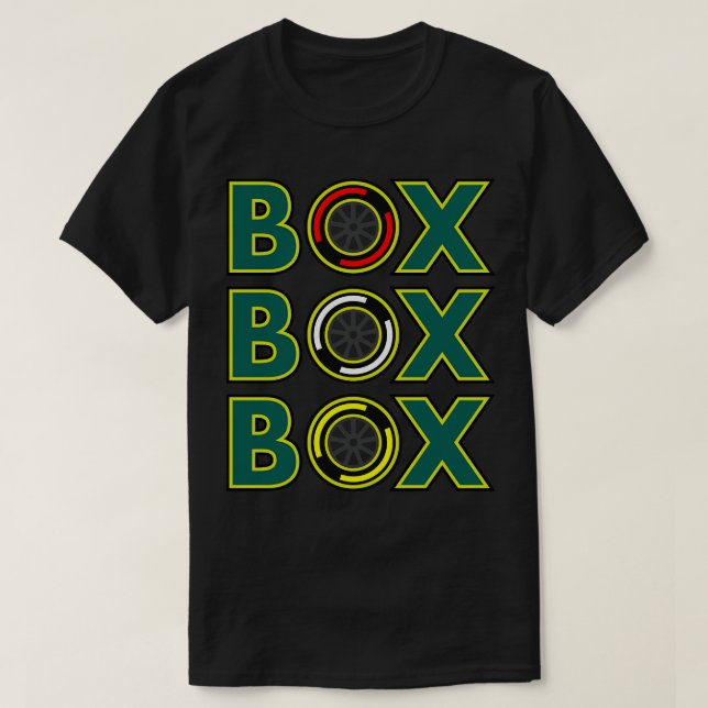 Box Box Box El Plan F1 Tyre Compound Design T-Shirt (Design Front)