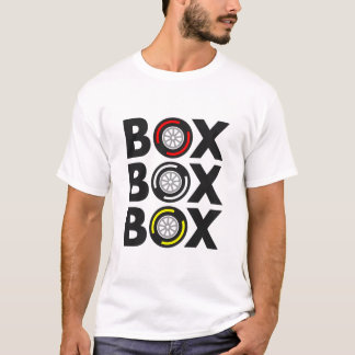"Box Box Box" F1 Tyre Compound Design T-Shirt