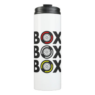 "Box Box Box" F1 Tyre Compound Design Thermal Tumbler
