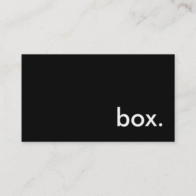 box. business card (Front)