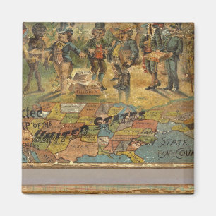 Box Dissected map, United States Magnet
