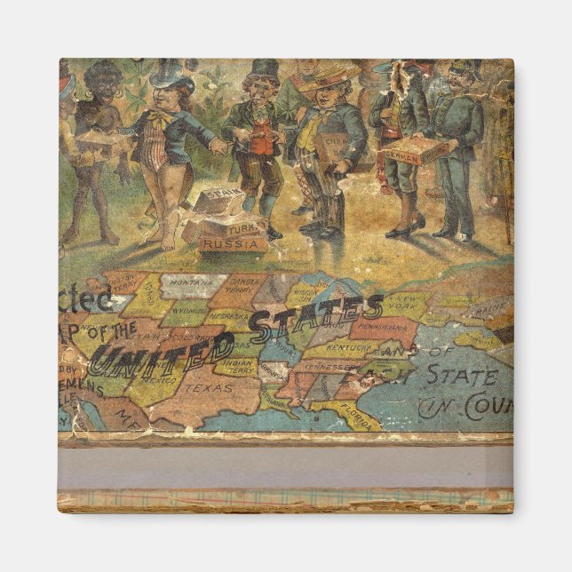 Box Dissected map, United States Magnet (Front)