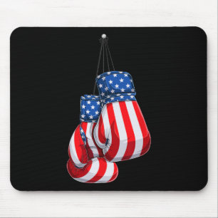 Box Gloves American Flag 4th Of July Boxing 1 Mouse Pad