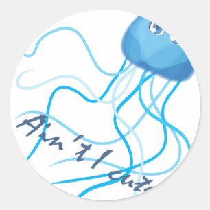 box jellyfish: Ain't I cute? Classic Round Sticker