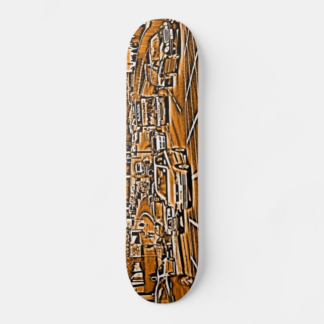 Box Junction in Orange Skateboard (Front)