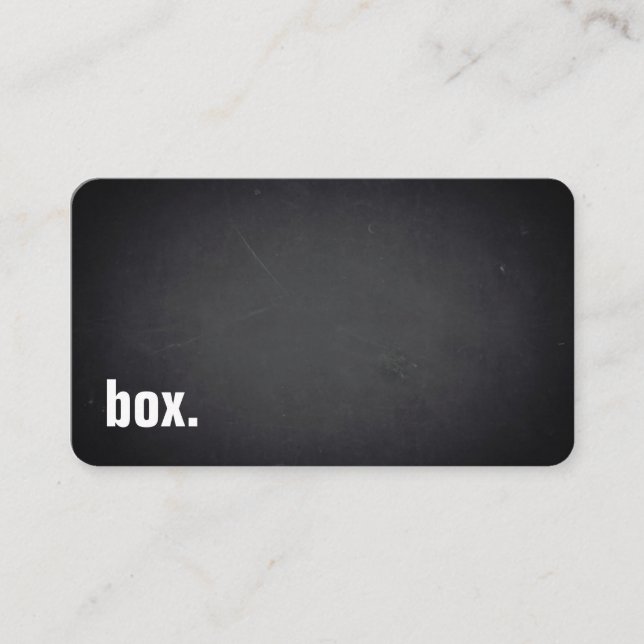 box. Modern Minimalist Blackboard Professional Business Card (Front)