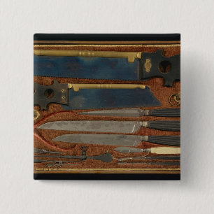 Box of anatomical instruments 15 cm square badge