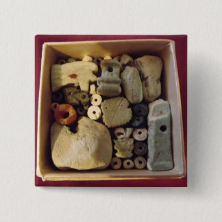 BOX OF ANCIENT EGYPTIAN AMULETS, BADGE