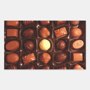 Box of Chocolates Rectangular Stickers