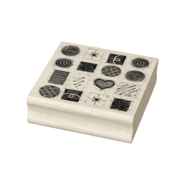 Box of Chocolates Valentine's Day Chocolatier Rubber Stamp (Stamp)