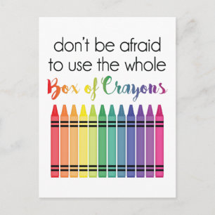 Box Of Crayons Postcard