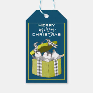 Box of Penguins, Cute Christmas Gift Tags