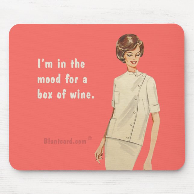 box of wine mouse pad (Front)