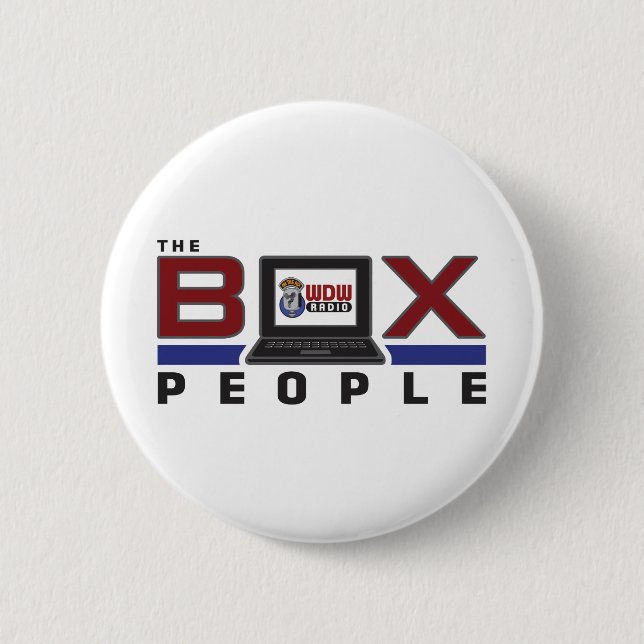 Box People 6 Cm Round Badge (Front)