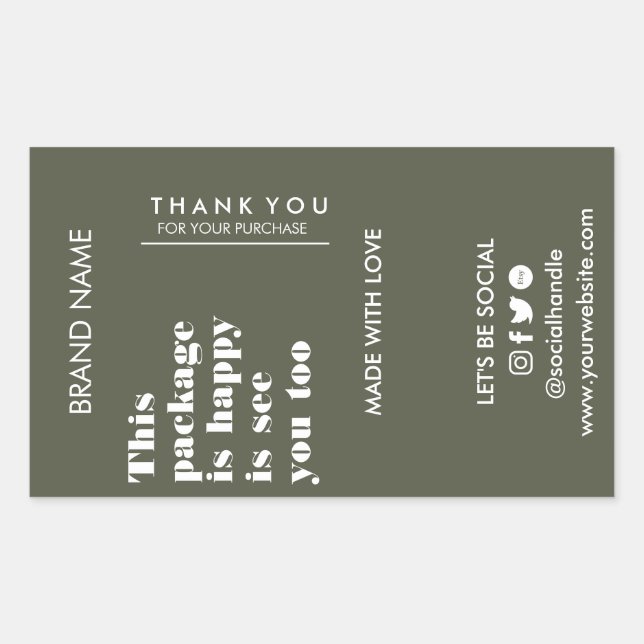 Box Sealing Stickers, Sealing Stickers, Packaging  Rectangular Sticker (Front)