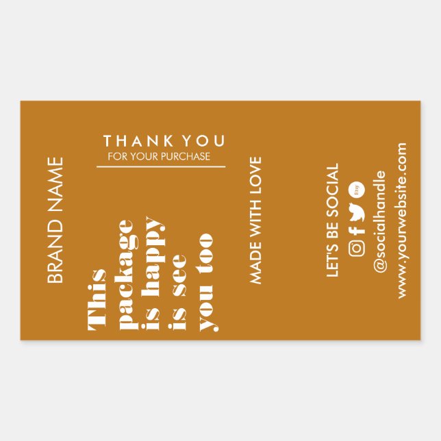 Box Sealing Stickers, Sealing Stickers, Packaging  Rectangular Sticker (Front)