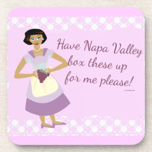 Box These Grapes Funny Kitsch Housewife Art Coaster