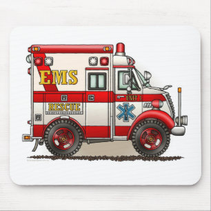 Box Truck Ambulance Mouse Pad