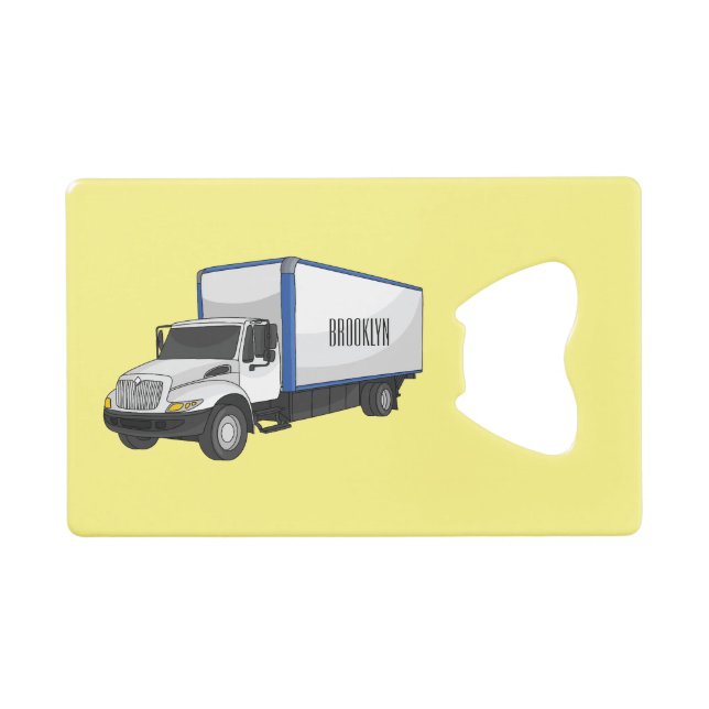 Box truck cartoon illustration (Front (Horizontal))