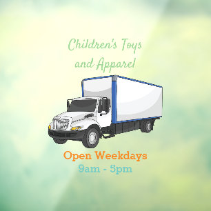 Box truck cartoon illustration