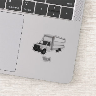 Box truck cartoon illustration