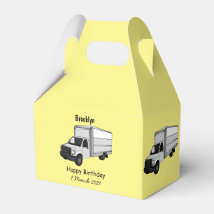 Box truck cartoon illustration