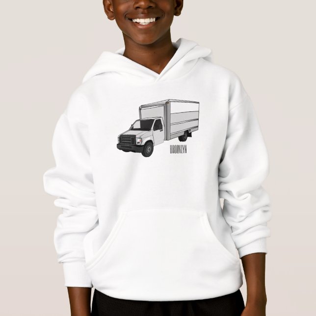 Box truck cartoon illustration (Front)