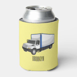 Box truck cartoon illustration can cooler