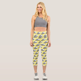 Box truck cartoon illustration capri leggings
