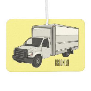 Box truck cartoon illustration car air freshener