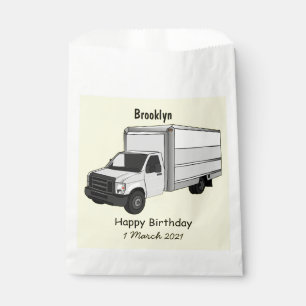Box truck cartoon illustration favour bag