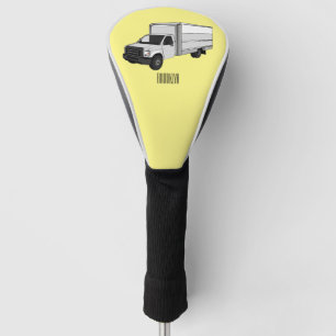 Box truck cartoon illustration golf head cover