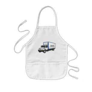 Box truck cartoon illustration kids apron