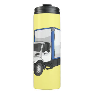 Box truck cartoon illustration thermal tumbler