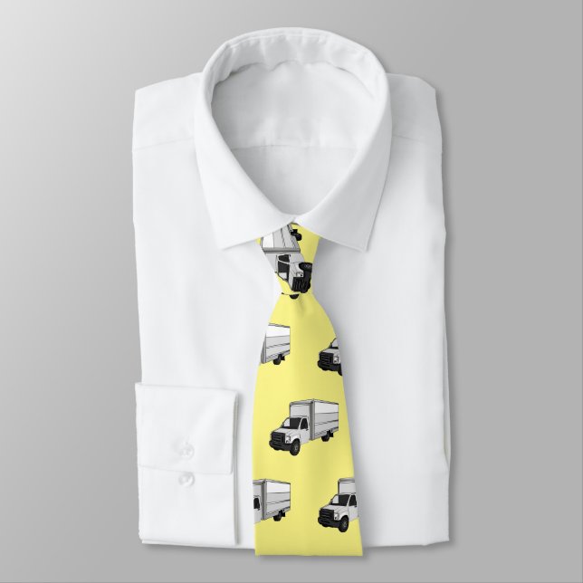 Box truck cartoon illustration tie (Tied)