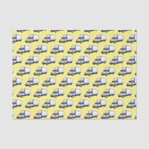 Box truck cartoon illustration tissue paper