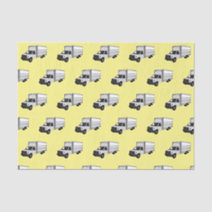 Box truck cartoon illustration tissue paper