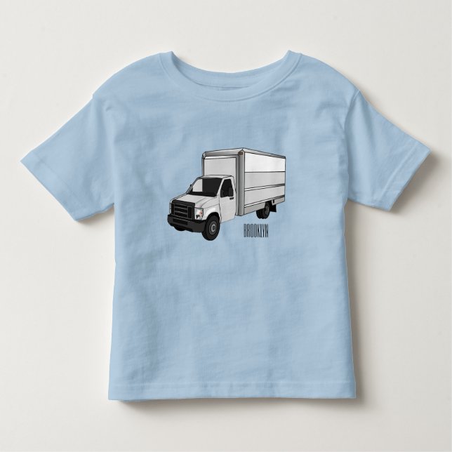 Box truck cartoon illustration toddler T-Shirt (Front)
