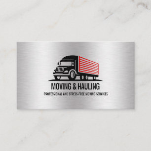 BOX TRUCK MOVING AND HAULING PROFESSIONAL BUSINESS CARD