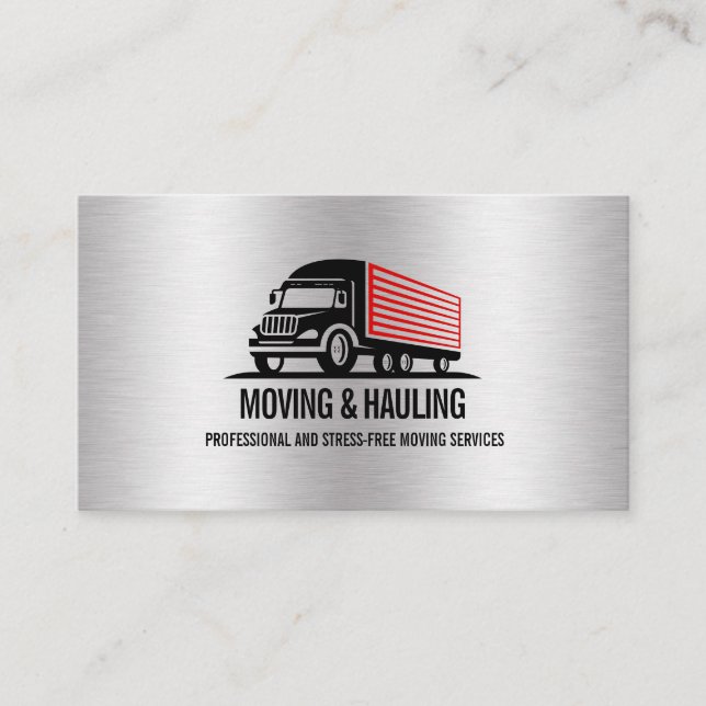 BOX TRUCK MOVING AND HAULING PROFESSIONAL  BUSINESS CARD (Front)